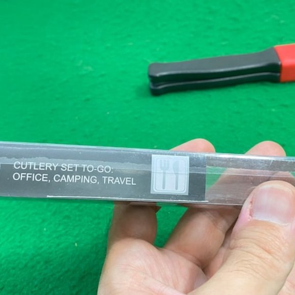 new cutlery set to go, office, camping, travel, Fork, knife and spoon 3 in 1 pla - Picture 3 of 8